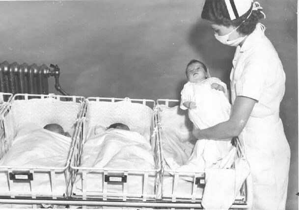 South County Hospital nursery circa late 1960s.