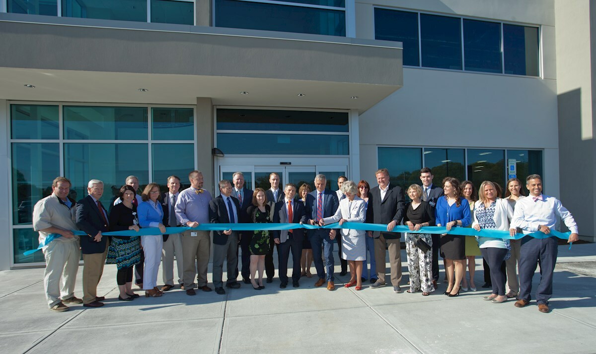 Ribbon cutting event at the opening of the Medical & Wellness Center in Westerly.
